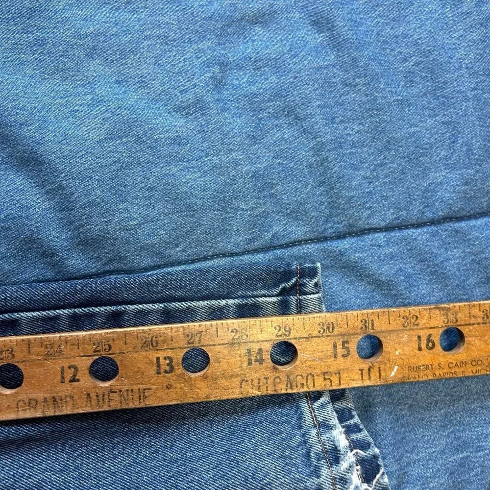Vintage 90s Rustler Faded Honeycomb Dark Wash Jeans 36x30 Blue Retro 87619PW